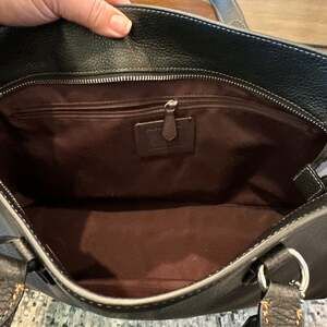 Coach Meadow Shoulder Bag in Black Pebble Leather CM074